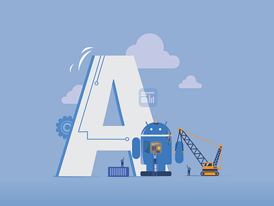 A for Android Development 36daysoftype android android and me app art course design developement digitalart graphic illustration ui vector