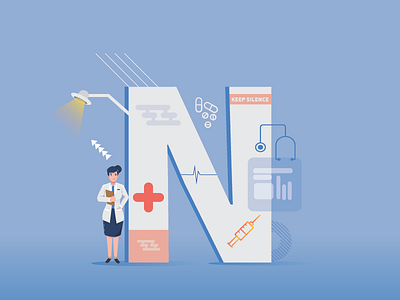 N For Neet Exam 36daysoftype art course design exam graphic illustration medical science ui vector