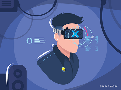 Virtual Reality art character cyber design graphic illustration tech vector virtual reality