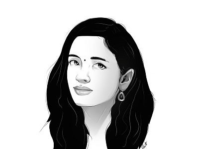Portrait character design digital painting graphic illustration portrait