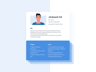 Persona Card card empathy illustration persona ui user research ux