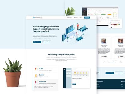 Deep Support Desk Homepage Redesign about us design graphic homepage illustration product redesign responsive design support ux vector website