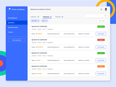 Exam Portal ( Author's Panel )