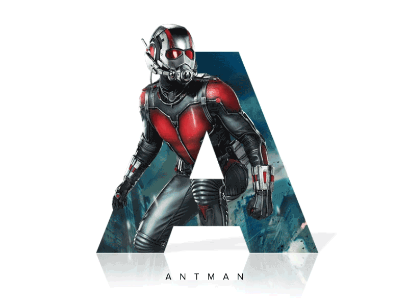 Ant Man Motion 36days 36daysoftype a adventure alphabet antman avengers challenge cool graphic inkspread motion typography