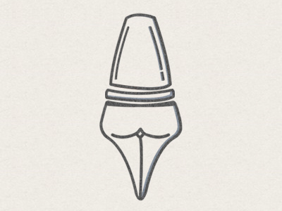 Sexy fountain pen? design graphic logo random