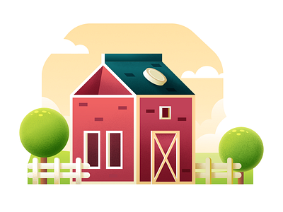 Dairy Milk Farm barn building concept creative design farm flat flat design flat illustration illustration illustrator milk vector