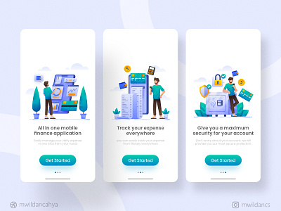 Finance App Onboarding Illustrations