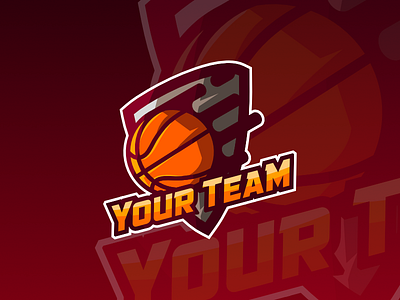 "Your Team" Basketball Logo artwork basketball basketball logo creative design esport esportlogo graphic design logo logogram logotype vector