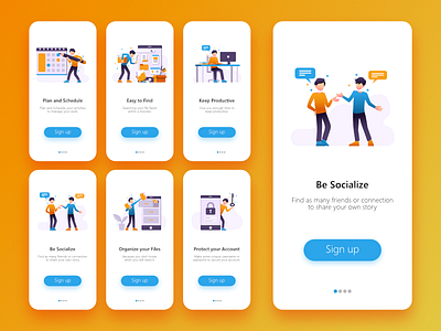 UI/UX Mobile Application Illustration