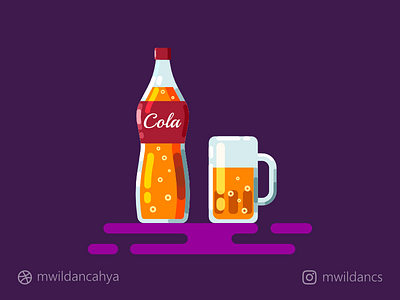 Soda Cola affinity designer artwork bottle cola concept creative design drinks flat flat design flat illustration icon illustration illustrator madeinaffinity soda vector