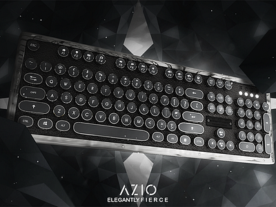 Azio Retro Keyboard AD ad advert advertisement azio design dzn gfx graphics graphics design keyboard retro