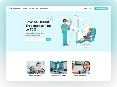 AmiqDent Marketplace design e commerce marketplace service shop ui ux web development