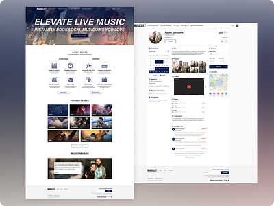 MusicLift design e commerce marketplace web development