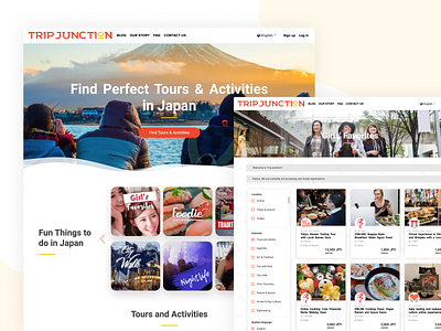 TRIPJUNCTION design e commerce japan marketplace service tour trip ui ux web development