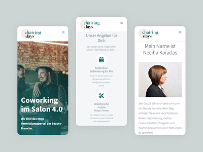 Chairing Days (Mobile adaptive for Home page) adaptive dailyui design e commerce homepage marketplace mobile roobykon service software ui web development