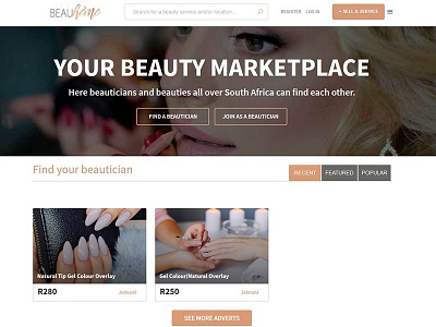 Beauheme beauticians beauty beauty saloon marketplace nail art service ui