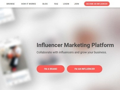 Jumpfame bloggers business influencers marketing marketplace promotion ui web development