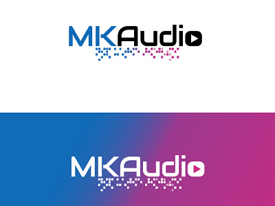 MKAudio icon logo typography vector