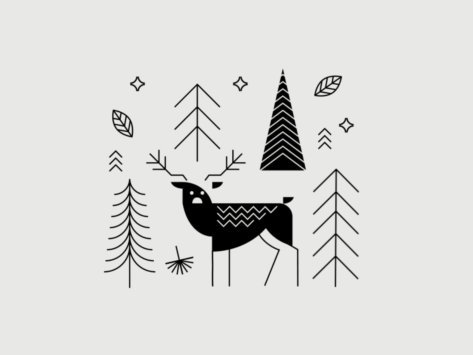 Deer animal animation deer flat forest illustration nature