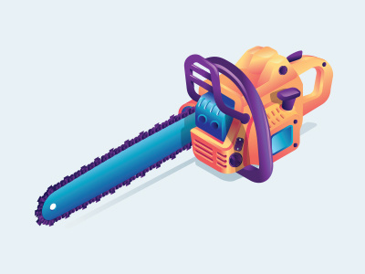 Chainsaw chainsaw forest isometry tool work