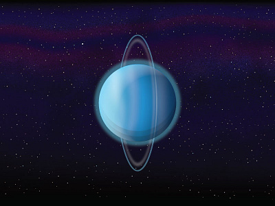 Uranus astrology blur bright flat gradient illustration milkyway planet science shine solar system space stars