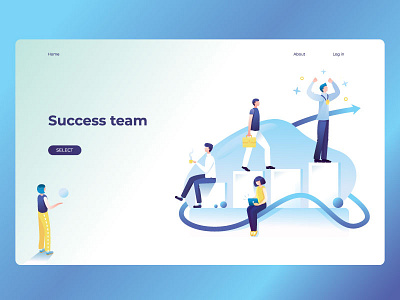 Teamwork bubble communication flat illustration people success team teamwork ui vector website work
