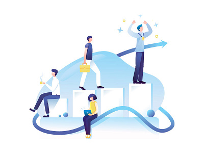 Team work bubble communication flat girl illustration man online people success team team work ui vector work worker