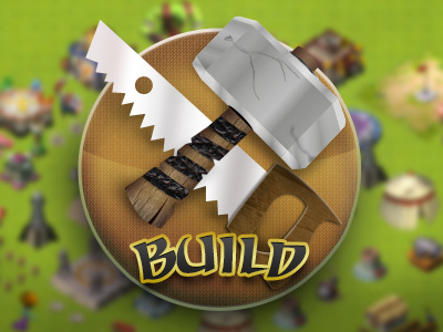 "Build" icon from isometric game project design game icon illusration isometric ui