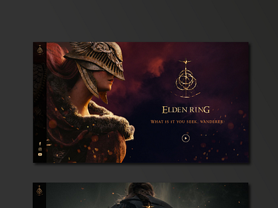 Elden Ring Concept Website design ui design videogame