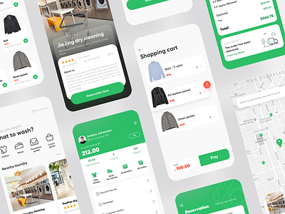 Laundry app by Summer for Top Pick Studio on Dribbble