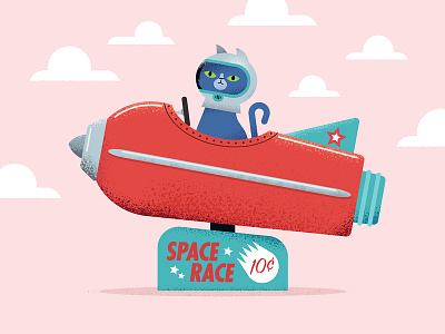 Rocket Cat cat ride rocket space