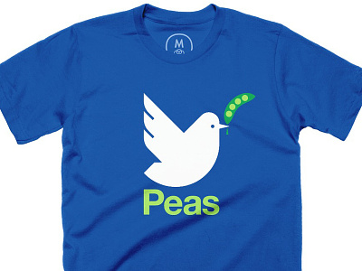 Peas bird dove peace peas pun shirt vector