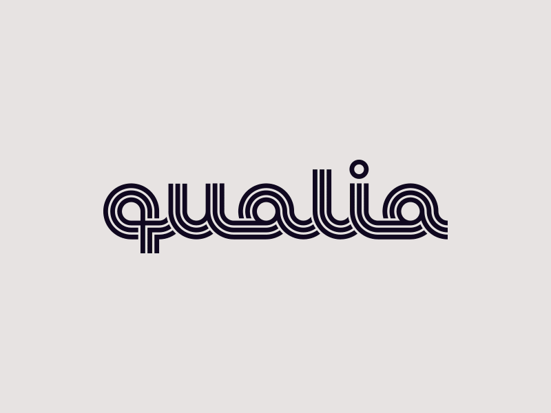 qualia 2 1960 1970 1980 animation color dynamic font gif id identity lettering lines logo logotype old retro stripe style type