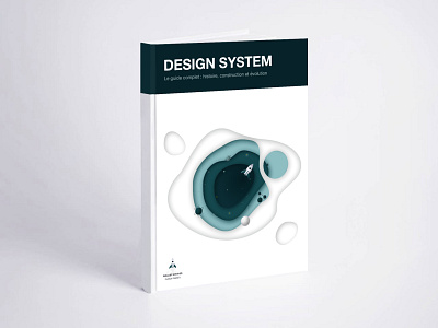 design system ebook book branding component cover design design system ebook illustration papercut pattern rocket spaced ui ux uxui