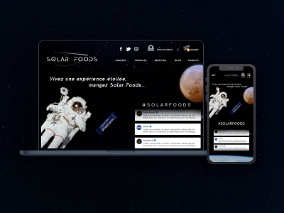 Home page - Solar Foods astronaut cell design food mobile nasa proteins redesign smartfood smartphone solar solarfoods space stars ui userexperience userinterface ux