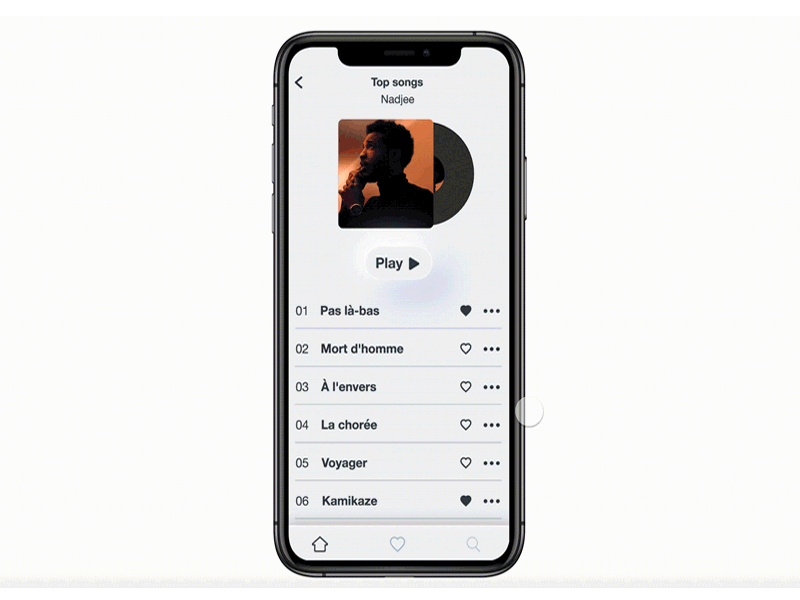 Music app album animation app cd design interaction mobile music music app music player play redesign smartphone ui ux