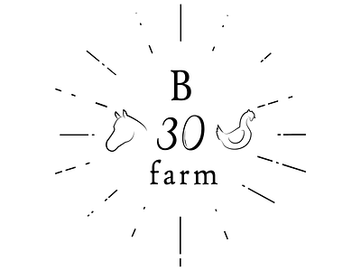 B30 farm logo beer branding chicken design dots farm food horse illustration lines logo organic typography vector