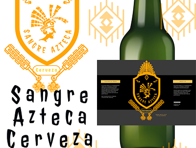 Mock up Presentation aztec beer bottle brand brand design brand identity branding cerveza logo