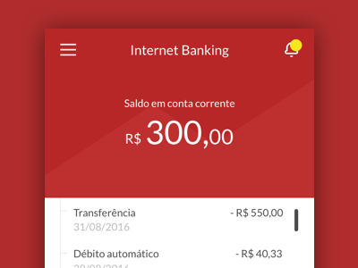 Internet Banking design mobile ui