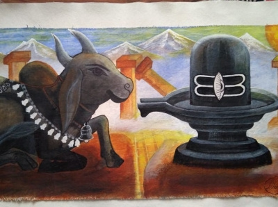 Lord Shiva art painting shiva