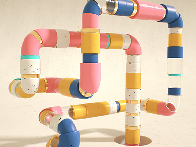 C4D Pipes - Cinema 4D Tutorial (Free Project) animate c4d c4d loop c4d pipes cg cg shortcuts cinema 4d cinema 4d pipes cinema4d free project looping animation mograph motion graphics octane pile up effector pipe modeling in cinema 4d shader effector template tutorial tutorial animation