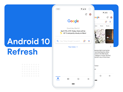 Android 10 Refresh android concept design google material material design material design 2.0 redesign refresh ui ux