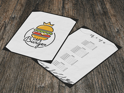 Cafe Burger Logo app app store icon art brand book clean color design exploration firefox fox gird icon ios logo logo mark design logo type master shape sign symbol