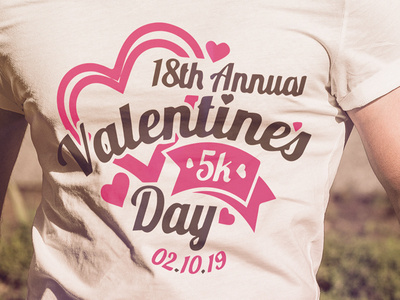 Valentine's Day 5k T-shirt Design