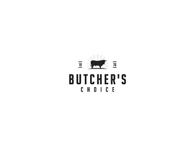Butcher agriculture brand design butcher cow farm logo meat meats simple simple logo vintage