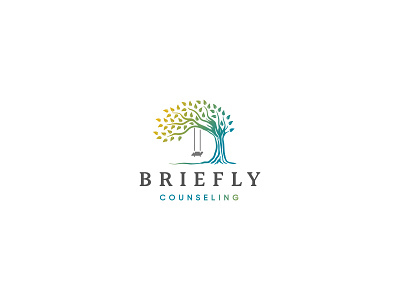 Briefly Counseling available childhood children counseling counselling insurance mental mentalhealth natural sale swing tree tree logo treehouse vector