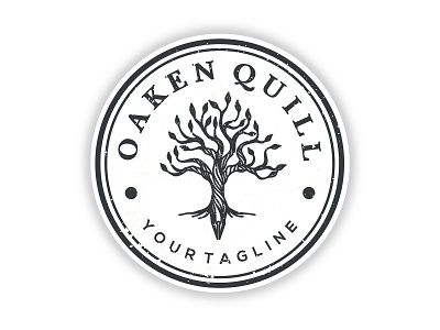 Oaken Quill classy handdrawn ink lineart mature nature oak paper paper art plant quill retro tree vintage