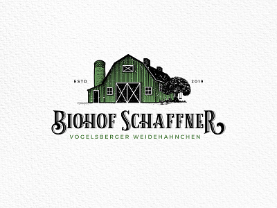 Biohof Schaffner agriculture classic farm farmer farmers market farming handdrawn logo mature old retail retro rooster rooster logo vector vintage