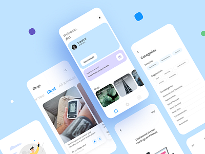 Health App design dribbbble flat health illustration ios minimal mobile app modern new trending ui ux