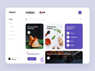 Recipe App animation application clean dashboard flat health illustration interface ios logo minimal recipe tablet tutorials typography ui web website